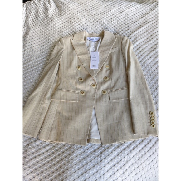 Veronica Beard Jackets & Blazers - Veronica Beard Gaya Dickey Jacket Natural Gold Size 0 Business Career Metallic
